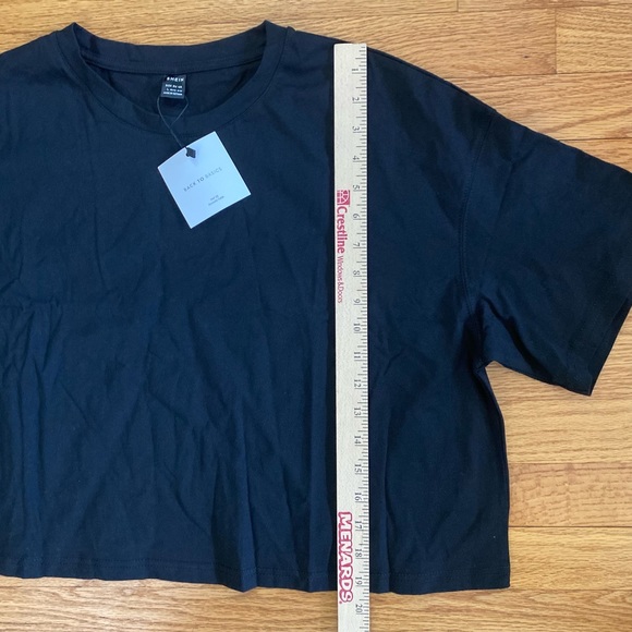 New SHEIN Back to Basics crop Tee, Size LARGE - Picture 5 of 5